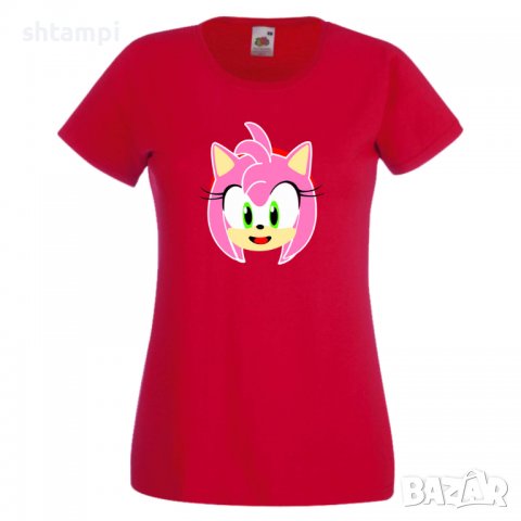 Дамска тениска SONIC AMY Игра,Изненада,Подарък,Празник,Повод, снимка 6 - Тениски - 37243713