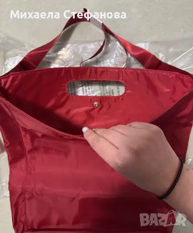 Червена дамска чанта Calvin Klein, снимка 4 - Чанти - 50384114