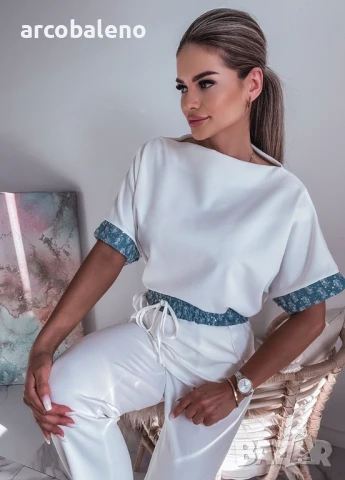 Елегантен дамски комплект от две части SABRINA     , снимка 6 - Комплекти - 50750632