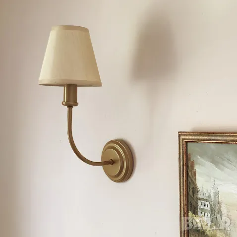 Класически златен модерен пендел със стъклен абажур, висяща лампа, снимка 4 - Лампи за таван - 47677331