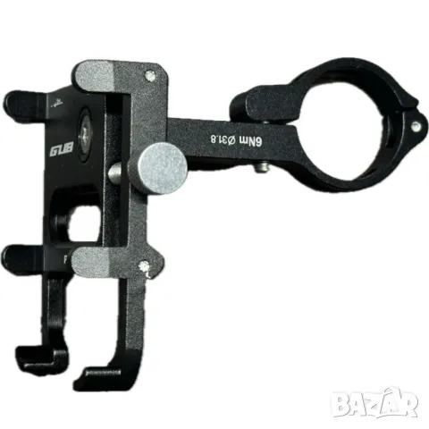 ЧЕРНА Въртяща Се Голяма Здрава Алуминиева Стойка За Телефон С Три Плъзгача + Безплатна Доставка, снимка 2 - Аксесоари за велосипеди - 35494200