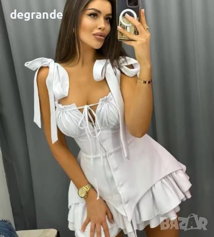 Секси бяла лятна рокля , снимка 3 - Рокли - 51056861