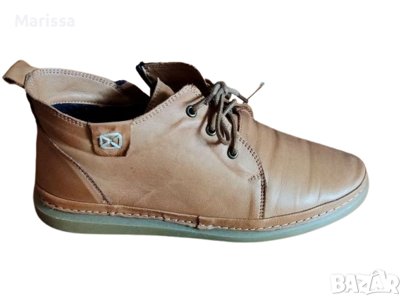  Кафяви дамски боти от естествена кожа, снимка 6 - Дамски боти - 52290961