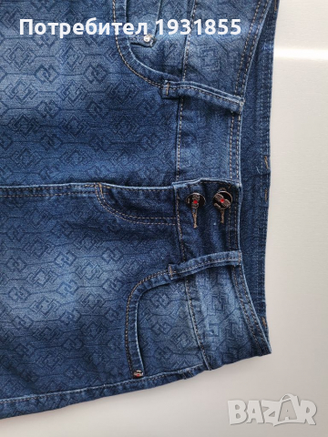 Дънкова пола с десен, снимка 2 - Поли - 36442708