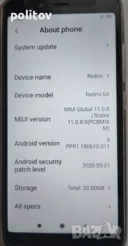  Xiaomi Redmi 6A, снимка 3 - Xiaomi - 53129589
