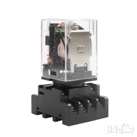 Реле AC 230V с 11 пинов цокъл MK-3P, снимка 5 - Друга електроника - 52203085