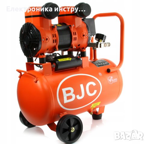 Монофазен безмаслен бутален компресор за въздух BJC JN1500A   1.5 kW, 220 лмин, 8 бара, 24 л, снимка 4 - Компресори - 43186722