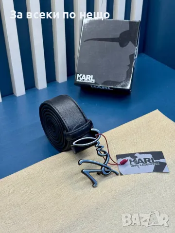 Karl Lagerfeld Колан Естествена Кожа Карл Лагерфелд - Налични Различни Цветове Код D2059, снимка 2 - Колани - 49397390