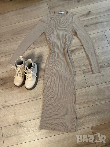 Рипсена плетена рокля , снимка 4 - Рокли - 52853869