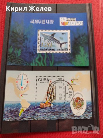 Две блок пощенски марки стари редки за колекция Куба,Корея - 22619