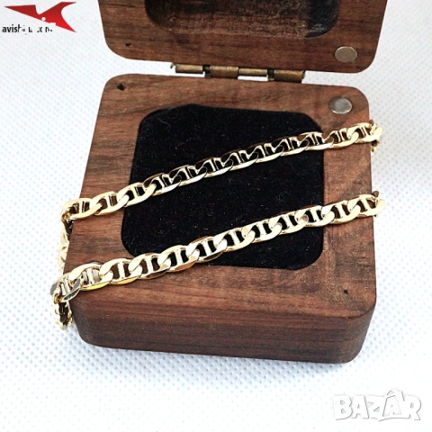Синджир с 14К златно покритие 254578, снимка 2 - Колиета, медальони, синджири - 53254306