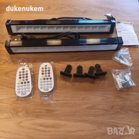 Комплект от 2 броя Прожектори RGB LED Wall Washer 42W – 10 цвята, 30 режима, дистанционно управление, снимка 7 - Прожектори - 52465132