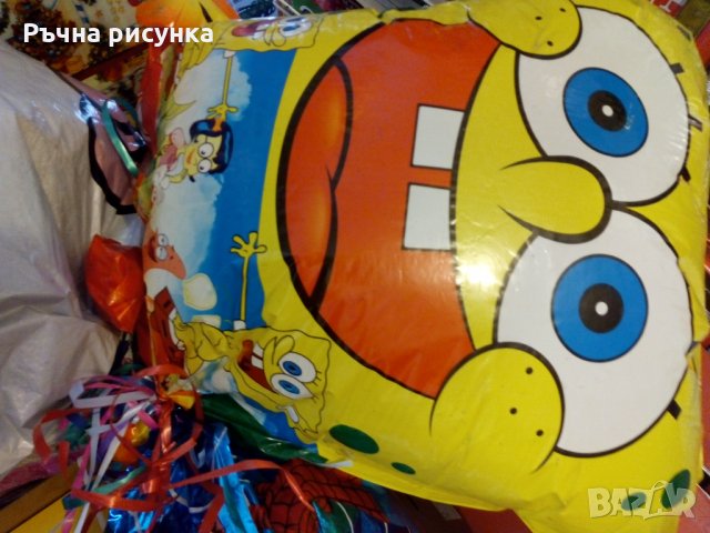 Голям фолиев балон Спондж боб , снимка 2 - Декорация за дома - 27153581