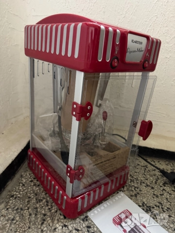 Ретро Машина за Пуканки Klarstein Popcorn Maker 10008248 – 300W с Осветление и Бързо Приготвяне!, снимка 3 - Други - 52505815