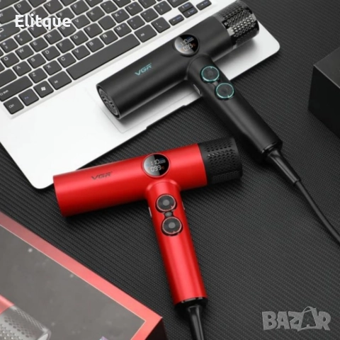 Професионален сешоар VGR с BLDC мотор 110 000 RPM – Йонна технология и дифузер, снимка 7 - Сешоари - 52739386