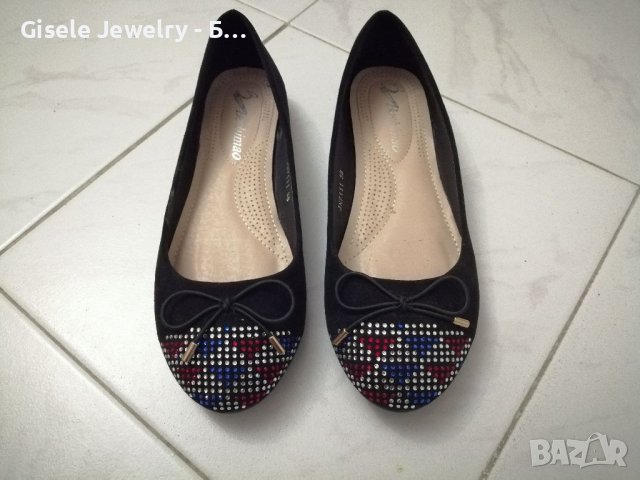 Обувки балерини в черно 38 номер , снимка 2 - Дамски ежедневни обувки - 39949962