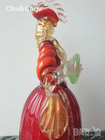 Murano стъкло статуетки 21см/2бр Мурано стари венециански стъклени фигури/танцьори-злато, снимка 6 - Статуетки - 50372542