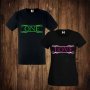Тениски за двойки с щампа неон мъжка тениска + дамска тениска one love, снимка 1 - Тениски - 26337560
