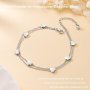 Нова Сребърна Луксозна гривна сърце Жени Подарък, снимка 2