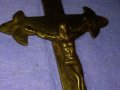Старо КРАСИВО МЕСИНГОВО РАЗПЯТИЕ КРЪСТ За СТЕНА или НАСТОЛНО 42742, снимка 11