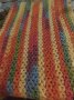 Ръчно изработено на една кука детско одеяло във свежи цветове., снимка 5