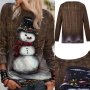 Еластична мека сладурска силно еластична Коледна блуза, снимка 1 - Блузи с дълъг ръкав и пуловери - 43750433