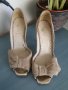 Обувки на ток -от Естествен велур, снимка 1 - Дамски обувки на ток - 38394218