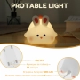 Нощна лед лампа заек Tilihome Rabbit LED Light - сладка заешка лампа, която носи уют, усмивки и спок, снимка 5