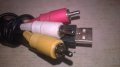 SONY-кабел-1,45М-mini usb//usb и три чинча, снимка 9