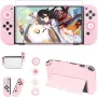 Комплект аксесоари в розов калъф 10в 1  съвместим с Nintendo Switch, снимка 2