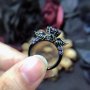 НОВО!-Дамски пръстен от черно злато и цирконий, снимка 3