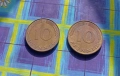 2 Монети по 10 Pfennig 1989 J & D Федерална Република Германия, снимка 1