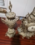 Антикварен каминен часовник с 2 вази - канделабри / Каминен гарнитур, снимка 6