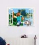 Minecraft Майнкрафт прозорец самозалепващ стикер лепенка за стена или гардероб, снимка 1 - Други - 32924614