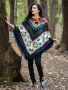 Автентично еквадорско дамско вълнено пончо, различни цветове, снимка 2