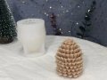 3D отворена шишарка силиконов молд форма калъп шоколад фондан гипс сапун декор свещ смола, снимка 1 - Форми - 38093764