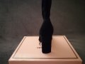 № 40 и 41 дамски високи ботуши чизми от имитация на велур и с висок ток в черен цвят, снимка 8