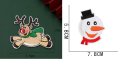 Коледен елен и Снежен човек нашивка апликация за дреха дрехи самозалепваща се картинка лепенка, снимка 1 - Други - 43471764