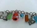 Гривна с цветни  висулки за китка или глезен, снимка 3