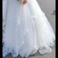 Булчинска рокля (воал и обръч) , снимка 2 - Сватбени рокли - 44920994