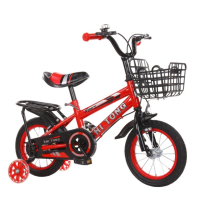 Детски велосипед с кош, помощни колела и два вида спирачки , снимка 2 - Велосипеди - 44905568