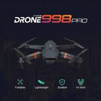 Нов DRON 998, 4K ULTRA HD; WIFI HPV 2.4G, Камера 2MP приложение за телефонна предаване на живо,, снимка 2 - Дронове и аксесоари - 39931297