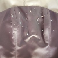 Лилав корсет - бюстие с перли и копчета на гърба р-р XXS, снимка 2 - Корсети, бюстиета, топове - 38342042