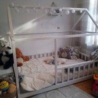 Детско легло тип къщичка монтесори, снимка 8 - Бебешки легла и матраци - 34685939
