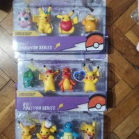 3 вида сет 4 бр Пикачу Покемон Pokemon пластмасови фигурки играчки за игра и украса торта, снимка 1 - Фигурки - 43516227