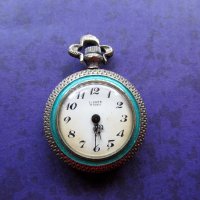 стар сребърен часовник с емайл, снимка 4 - Антикварни и старинни предмети - 27495747