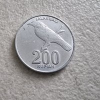 Монета. Индонезия. Бали. 200 рупии. 2003 година. Серия птици., снимка 2 - Нумизматика и бонистика - 40541920