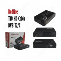 Комбиниран цифров приемник DVB-T кабелен DVB-C приемник REDLINE T10 HD, снимка 1 - Приемници и антени - 39697309