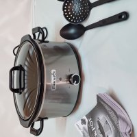 Crock-Pot Бавна готварска тенджера хром 3,5л неръждаема стомана 2-3 човека 210 W., снимка 2 - Мултикукъри - 35201801