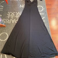 Дълга черна рокля с гол гръб, снимка 3 - Рокли - 43838651